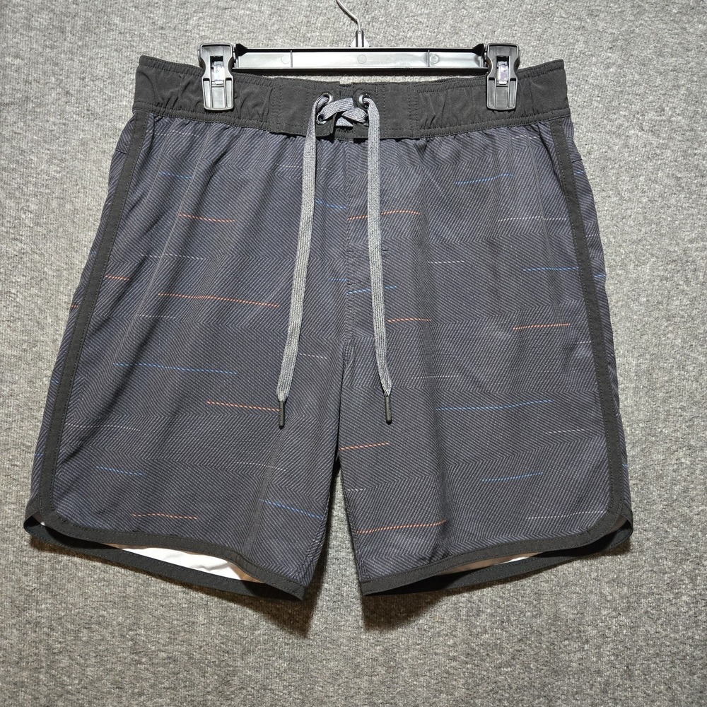 prAna Men's Ground Speed Shorts 7.5" Inseam Medium Elastic Waist Pull On